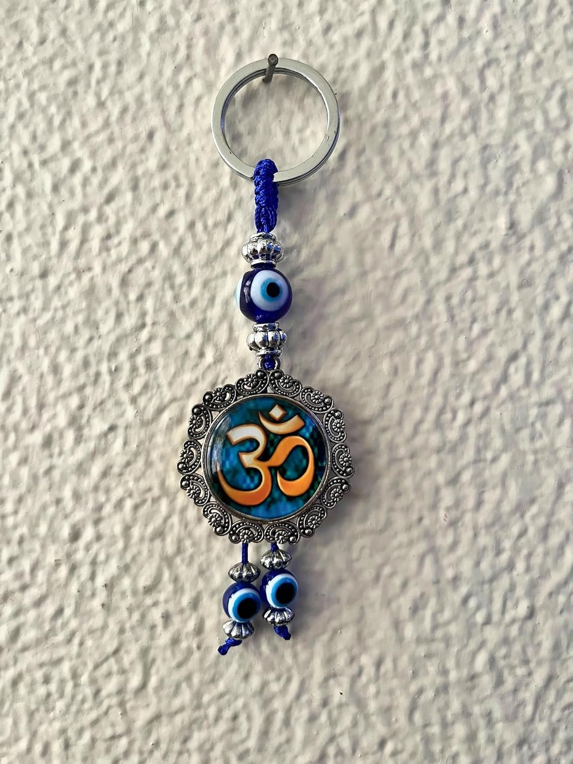 GJ Premium Turkish Evil Eye Keychain - Blue & Silver | Gender-Inclusive Design, Metal, Ideal Gift - Image 4