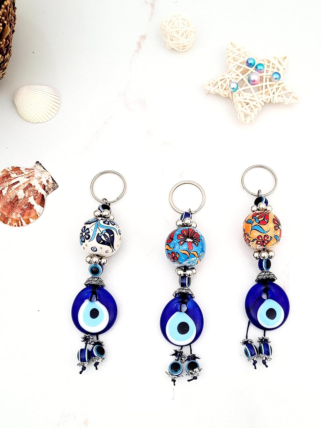 Erbulus Turkish Evil Eye Keychain Set Of 3 Turkish Gifts Unisex - Image 5