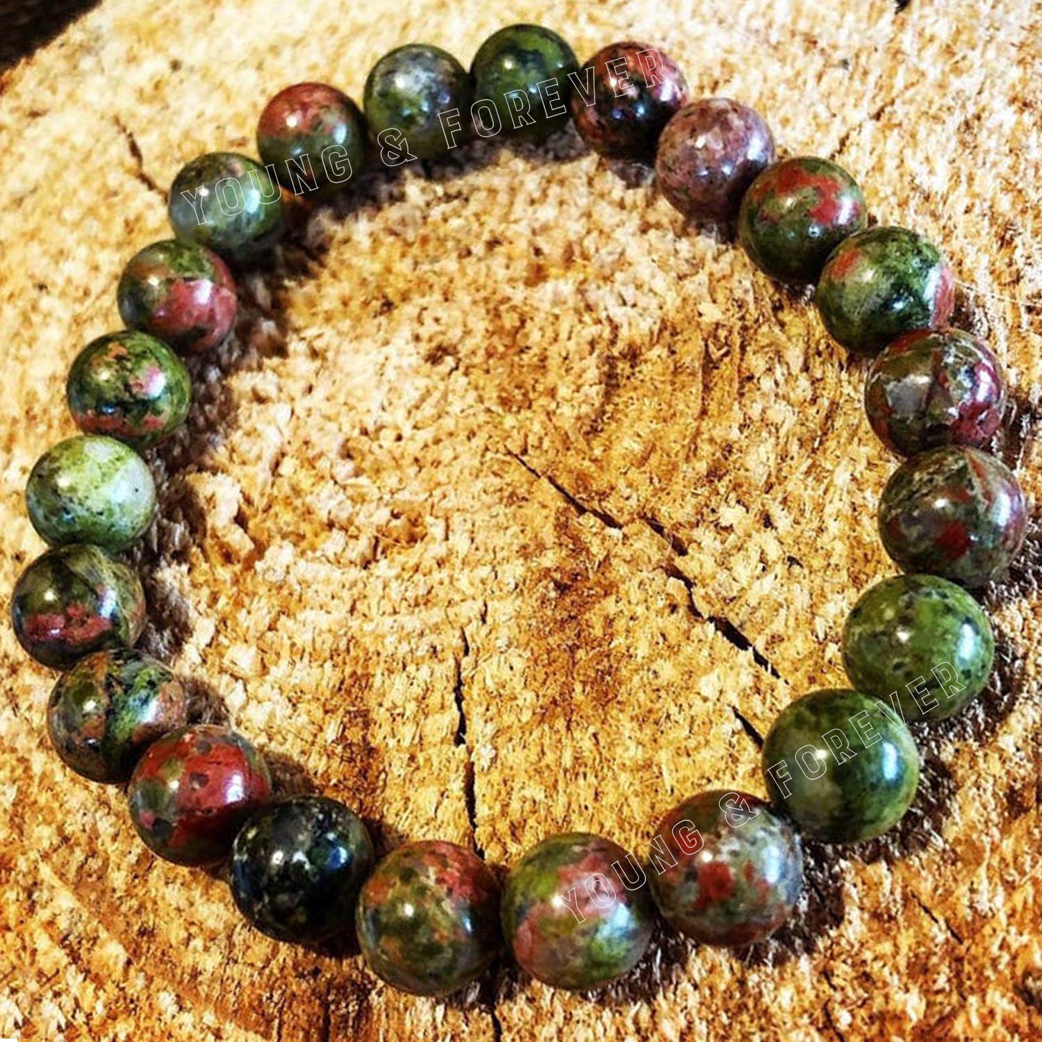 Young & Forever Gift Natural Reiki Feng-Shui Healing Crystal Gem Stone Crystal Bracelet for Men and Women - Image 4