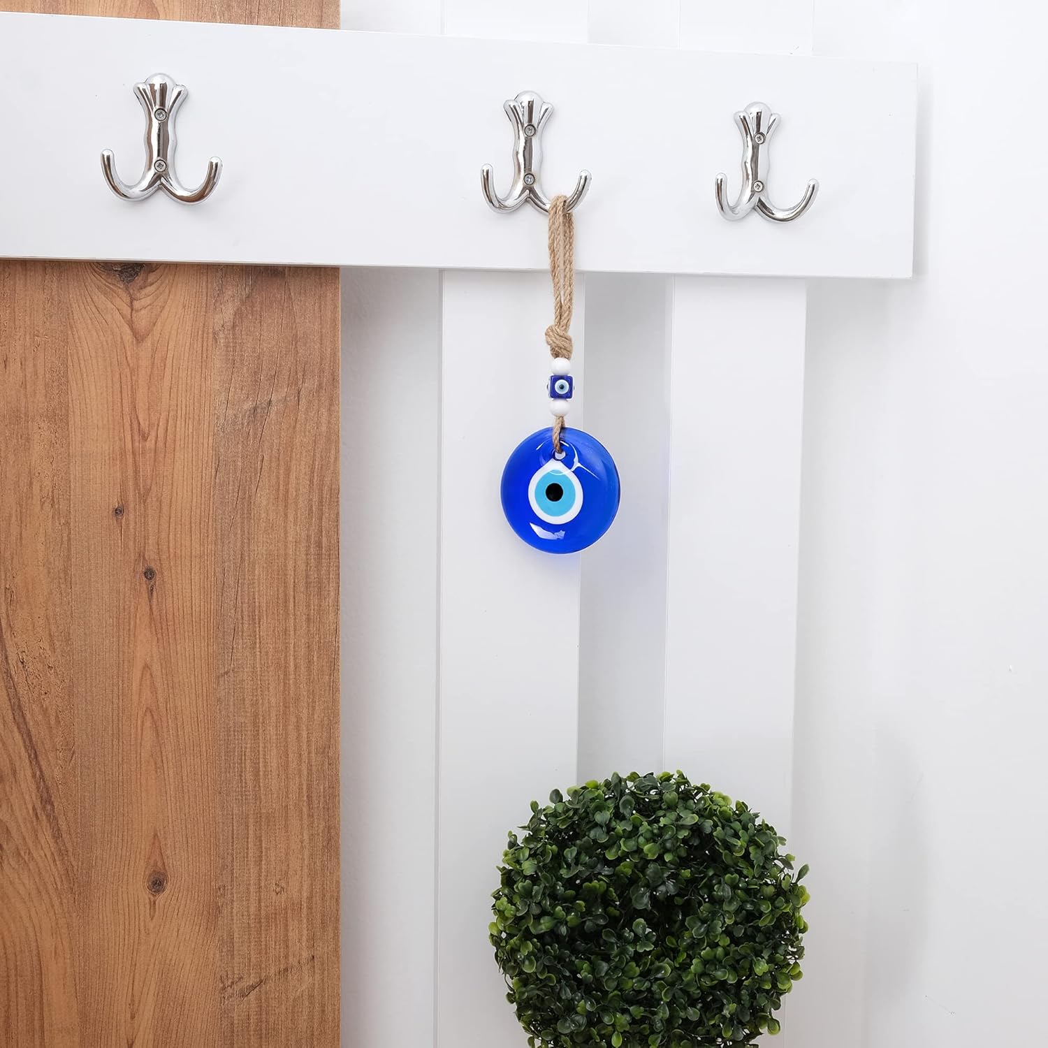 BCS Blue Evil Eye Decor Home Wall Hanging 3.5" Glass Handmade Turkish Nazar Amulet Good Luck and Protection Charm - Image 7