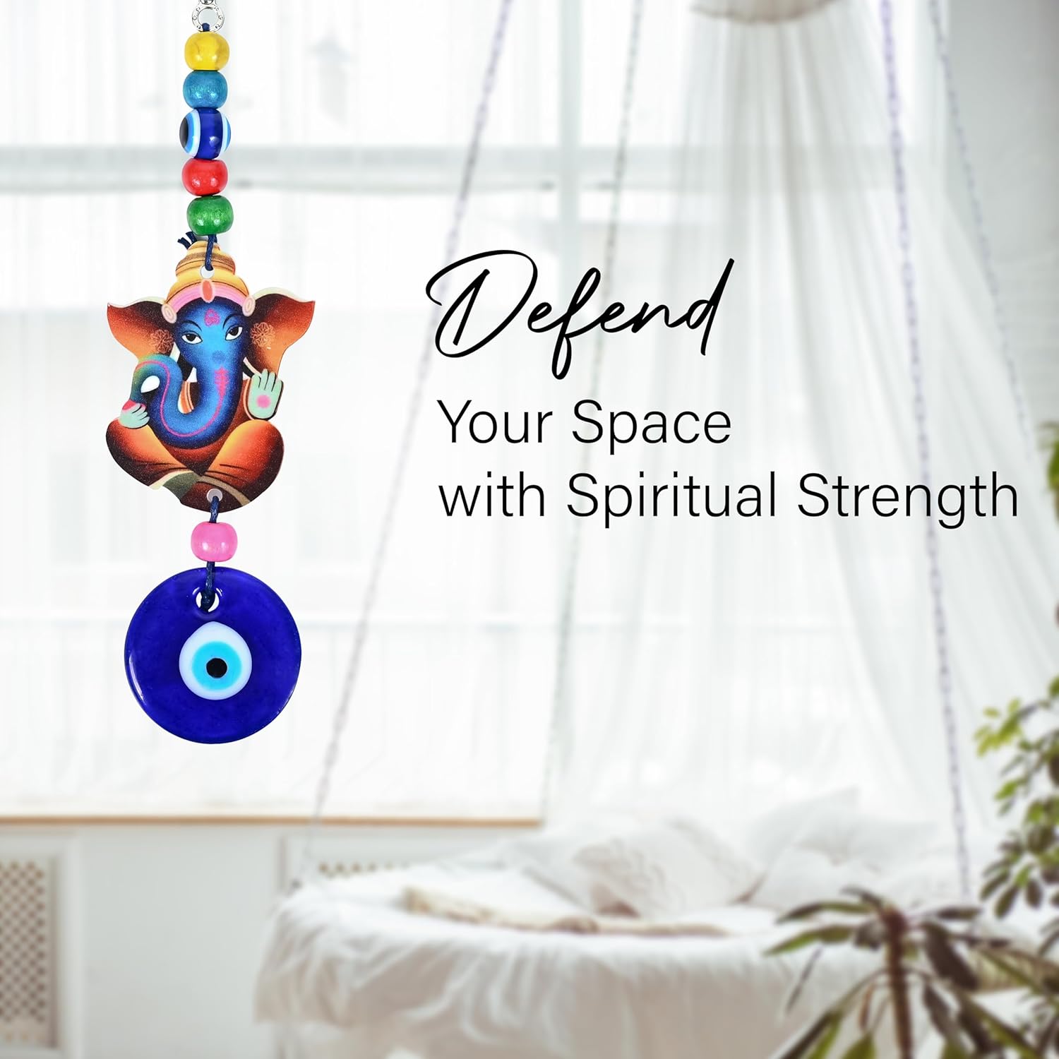 ZAICUS Evil Eye Ganesha Showpiece with Nazar Dosh Nivaran Yantra – Handcrafted Good Luck Charm for Home, Office, Car & Business | Decorative Amulet to Ward Off Negative Energy - Image 6