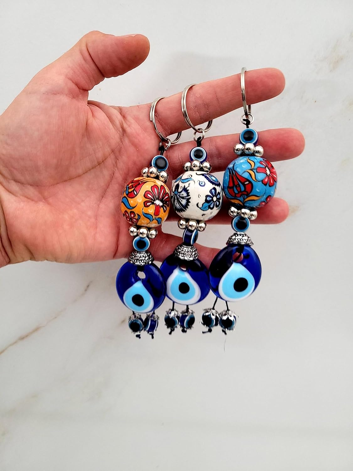 Erbulus Turkish Evil Eye Keychain Set Of 3 Turkish Gifts Unisex - Image 6