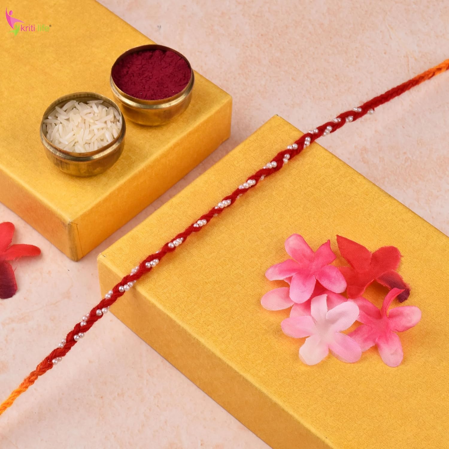Kriti Life Mauli Thread Rakhi Set of Two for Brother, Sister, Kids| Dori, Dhaga, Bracelets Rakhi for Rakshabandhan - Image 3
