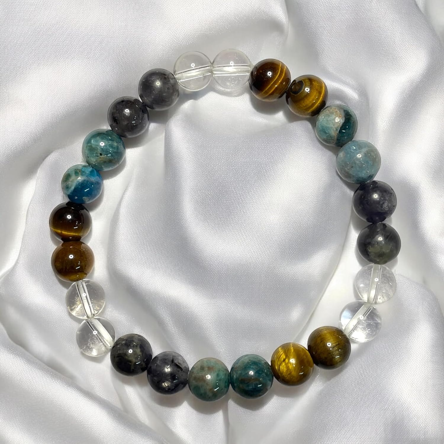 rocksmins Remedies Bracelet Advance Natural Original Crystal Real Stone Reiki Crystal Healing Positive Energy Attraction Stylish for Men Women Boy Girl Unisex 8mm Beads Stretchable - Image 8
