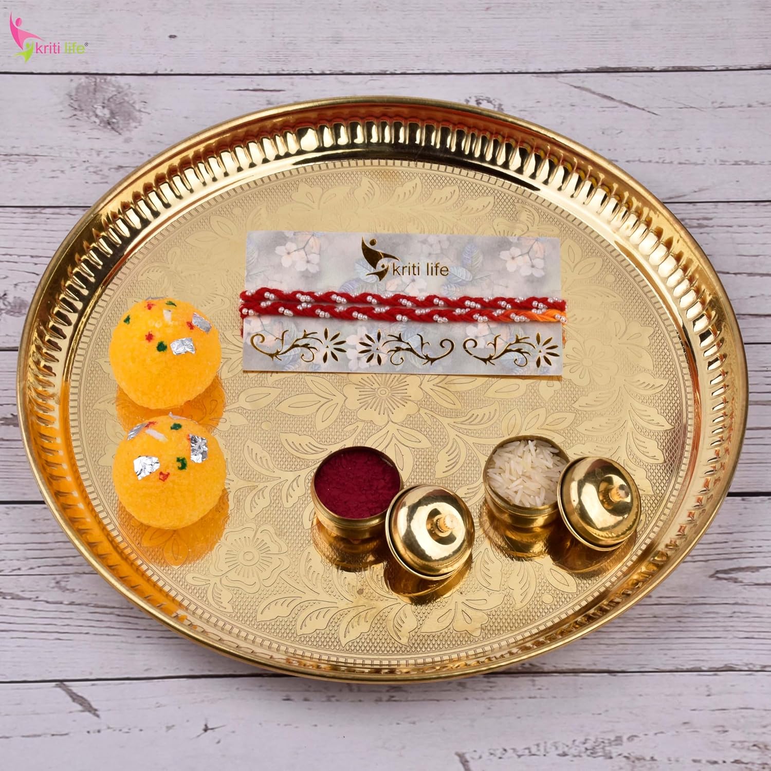 Kriti Life Mauli Thread Rakhi Set of Two for Brother, Sister, Kids| Dori, Dhaga, Bracelets Rakhi for Rakshabandhan - Image 6
