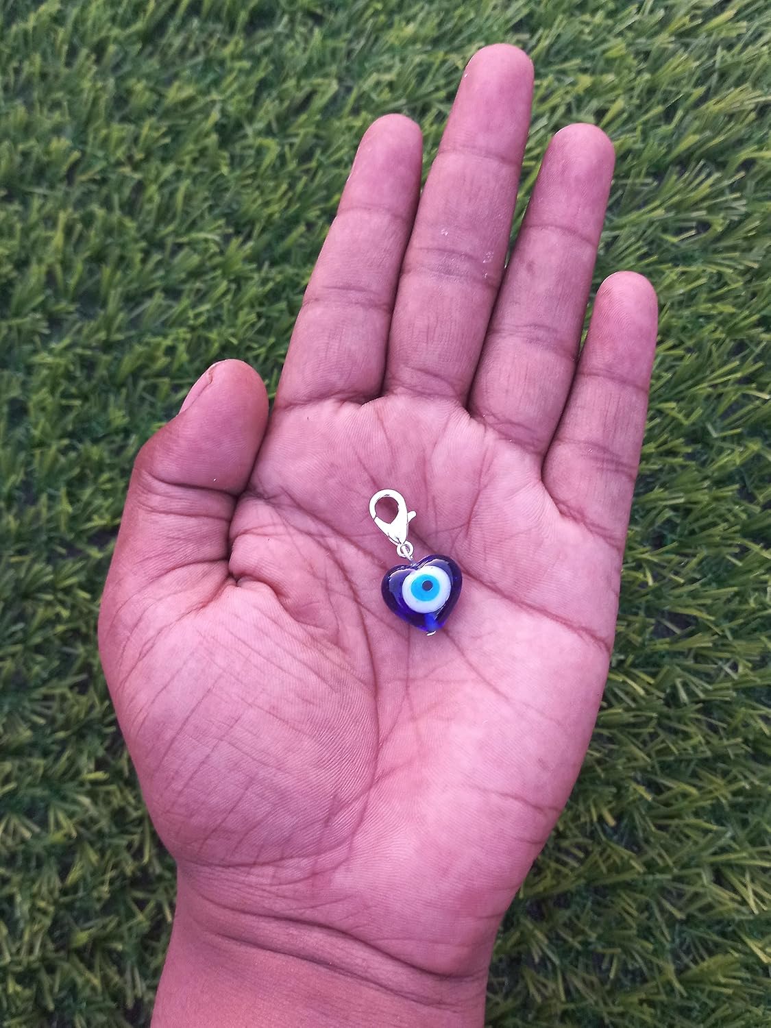 Evil Eye Charm, Bag Charm, Purse Charm, Key Charm, Eye Keyring, Buggy Charm, Stroller Charm, Protection, Nazar boncuk, Dog tag, (Blue) - Image 6