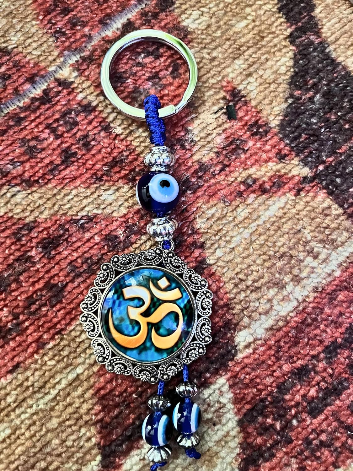 GJ Premium Turkish Evil Eye Keychain - Blue & Silver | Gender-Inclusive Design, Metal, Ideal Gift - Image 5