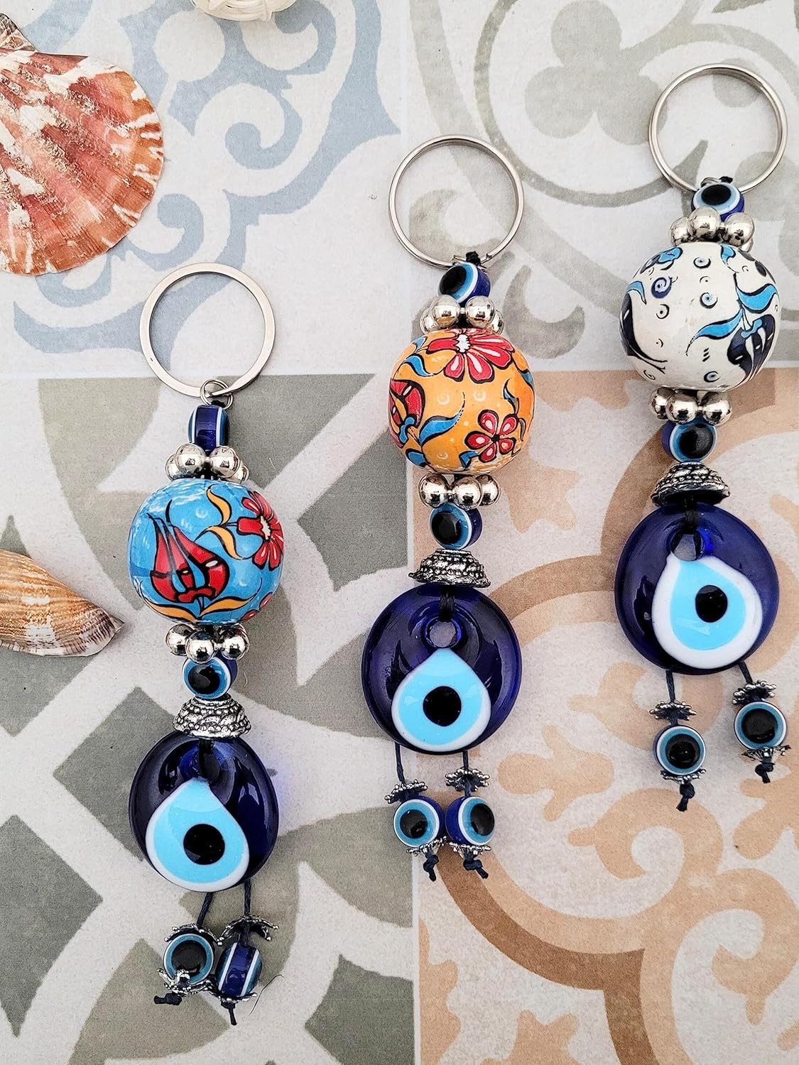 Erbulus Turkish Evil Eye Keychain Set Of 3 Turkish Gifts Unisex - Image 4