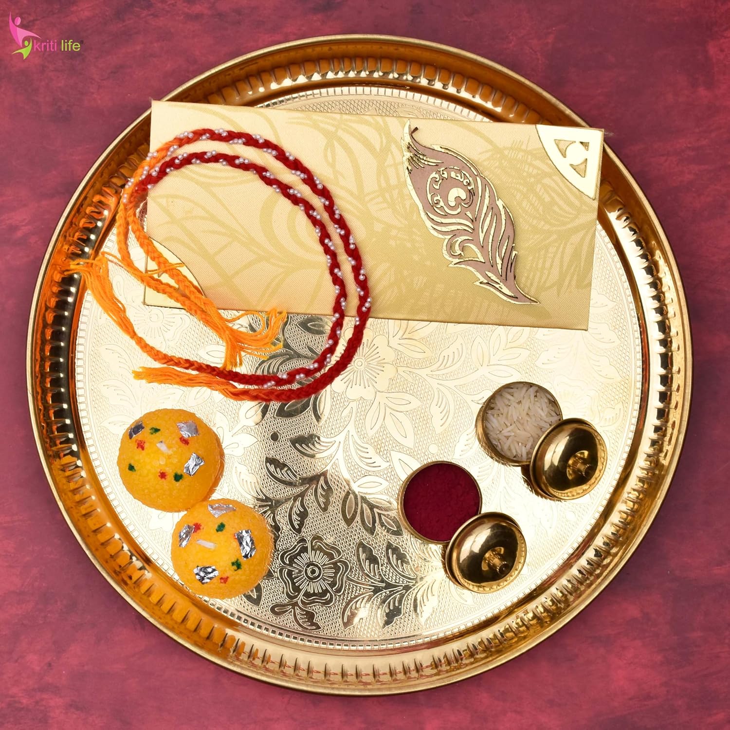 Kriti Life Mauli Thread Rakhi Set of Two for Brother, Sister, Kids| Dori, Dhaga, Bracelets Rakhi for Rakshabandhan - Image 7