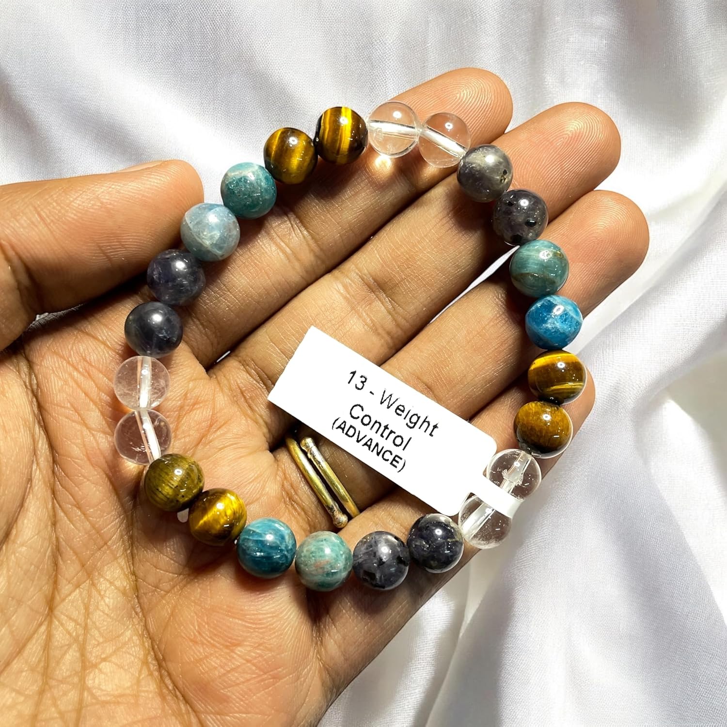 rocksmins Remedies Bracelet Advance Natural Original Crystal Real Stone Reiki Crystal Healing Positive Energy Attraction Stylish for Men Women Boy Girl Unisex 8mm Beads Stretchable - Image 5