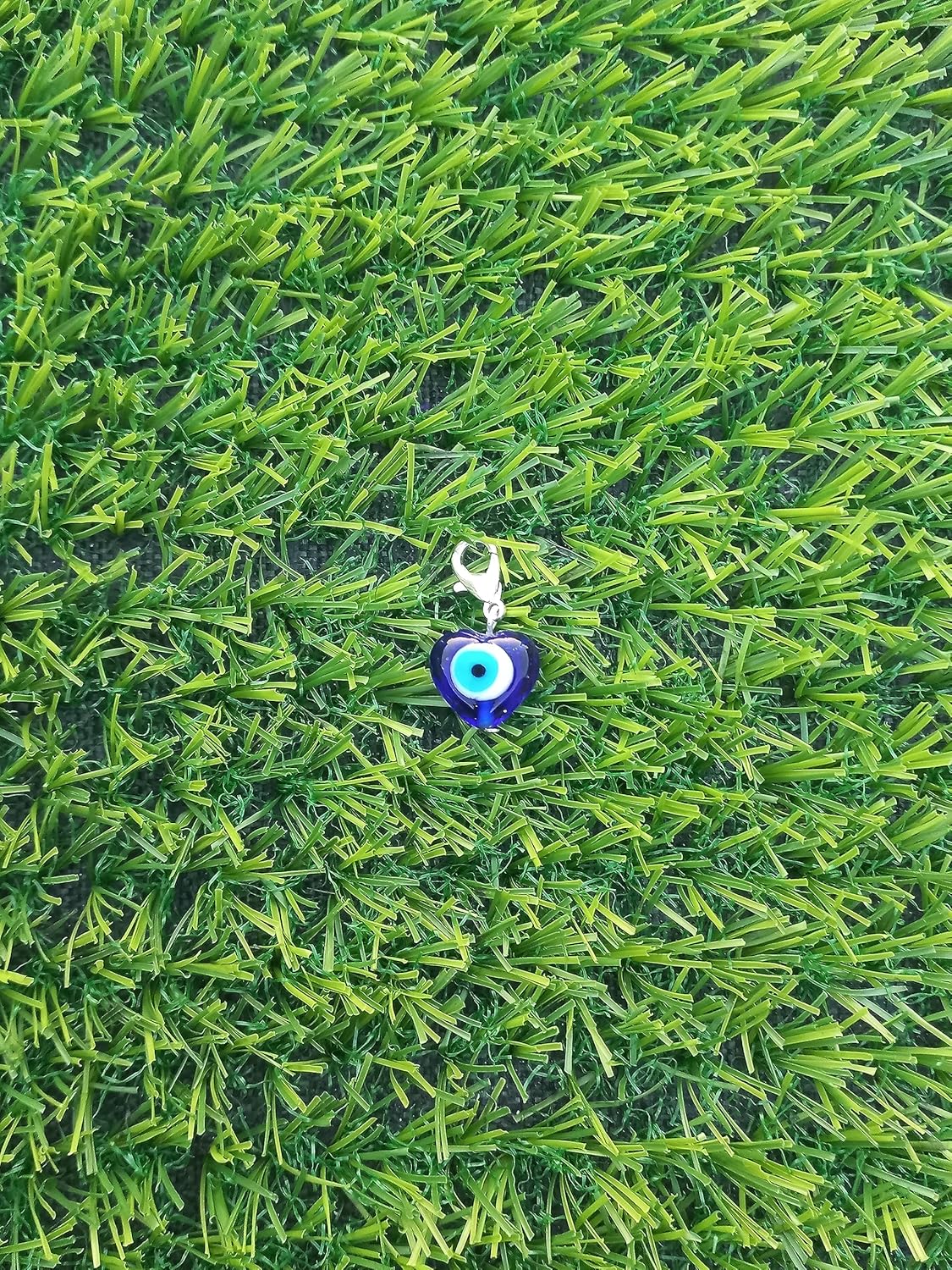 Evil Eye Charm, Bag Charm, Purse Charm, Key Charm, Eye Keyring, Buggy Charm, Stroller Charm, Protection, Nazar boncuk, Dog tag, (Blue) - Image 3