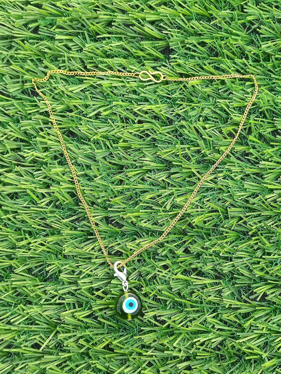 Evil eye charm, evil eye pendant charm, bag charm, purse charm, key charm, eye keyring, buggy charm, stroller charm, protection, nazar boncuk, dog tag, good luck evil eye charm (Trans Green) - Image 7