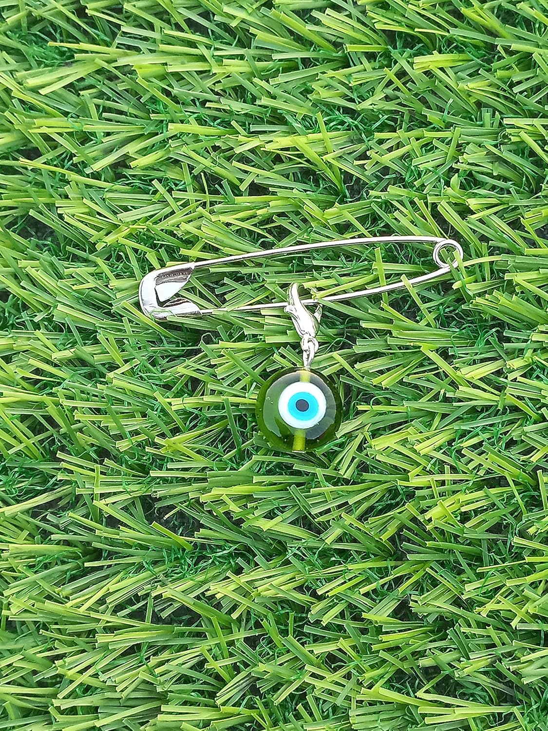 Evil eye charm, evil eye pendant charm, bag charm, purse charm, key charm, eye keyring, buggy charm, stroller charm, protection, nazar boncuk, dog tag, good luck evil eye charm (Trans Green) - Image 5