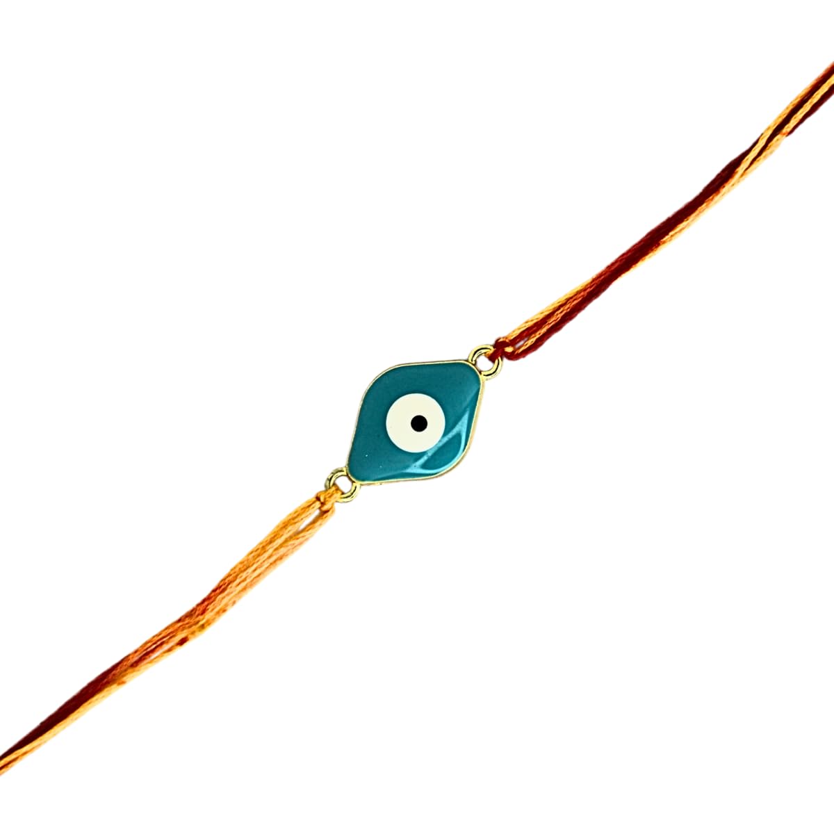 JWELLA Evil Eye Rakhi with Quirky Raksha Bandhan Card, Roli kumkum Chawal & Decorative Pooja Thali (18cm) | Rakhi Combo with Fun Card - Image 4