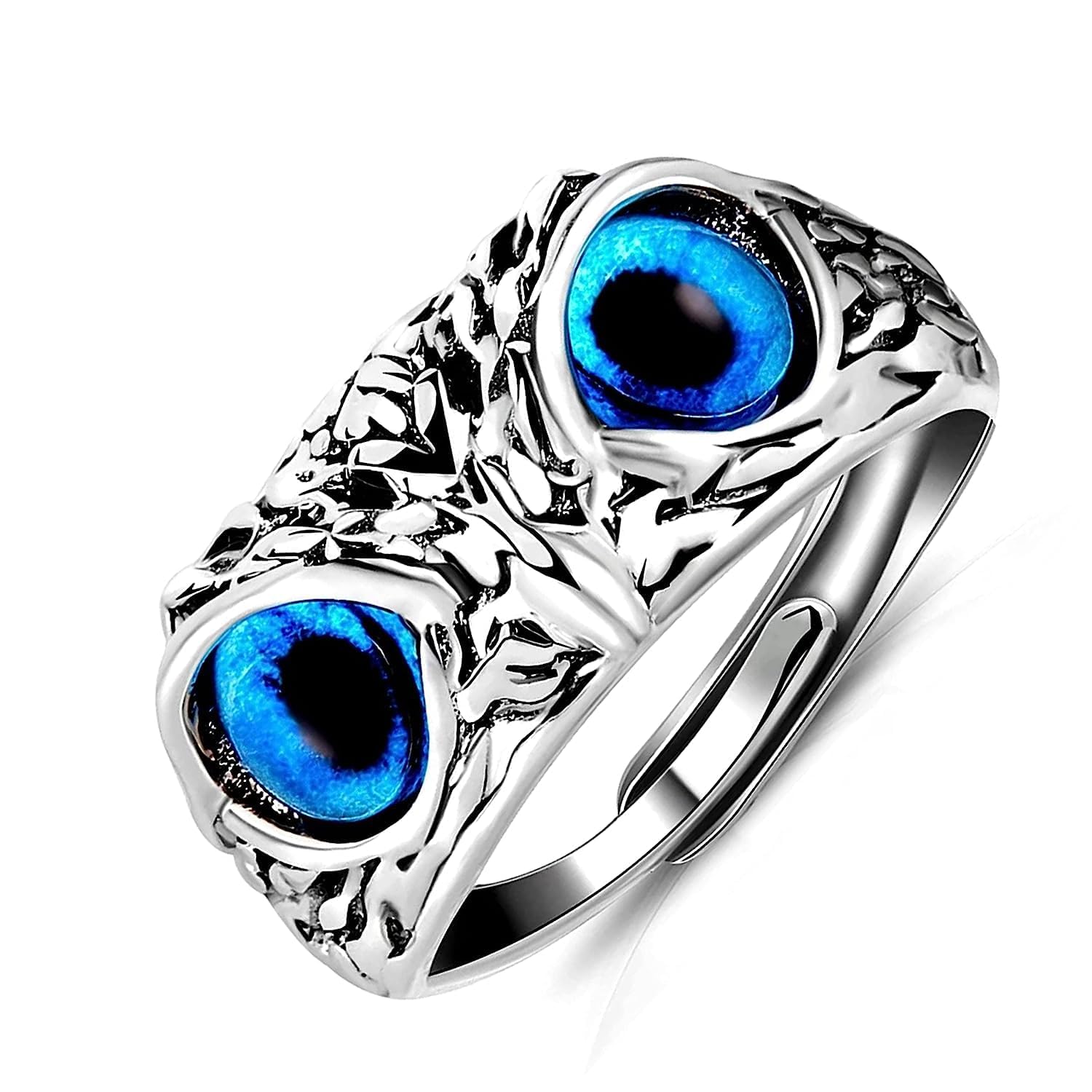 SONI DESIGNS Owl Eye Ring for Men Women girls boys boyfriend Adjustable Evil Eye Owl Ring Owl Ring Open Animal Rings Statement Finger Ring - Image 2