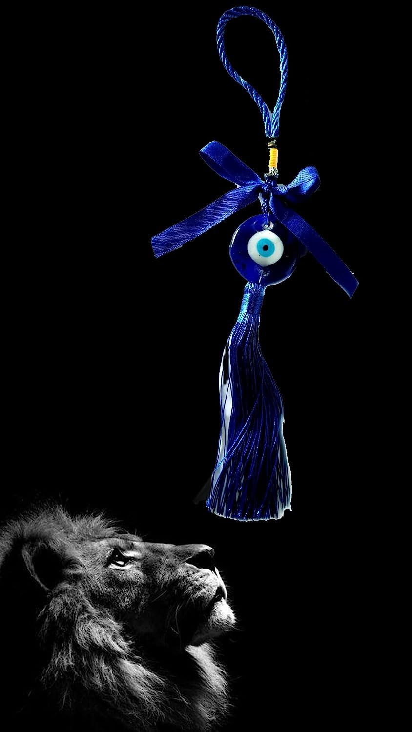 SOLINO Evil Eye Home Decor Turkish Hamsa Glass Greek Wall Hanging Decoration Ornament Nazar Battu Boncugu Amulet Charms Talisman Devil Eyes Protection & Attract Good Luck (30 C.M) - Image 4