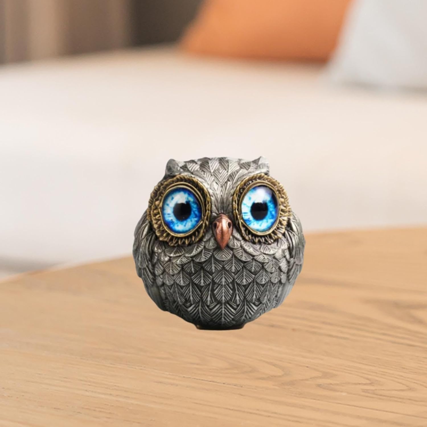 THE STYLE SUTRA Owl Figurine DIY Craft Decorative Ornament for Shelves Living Room Women Men Blue Eyes - Image 2