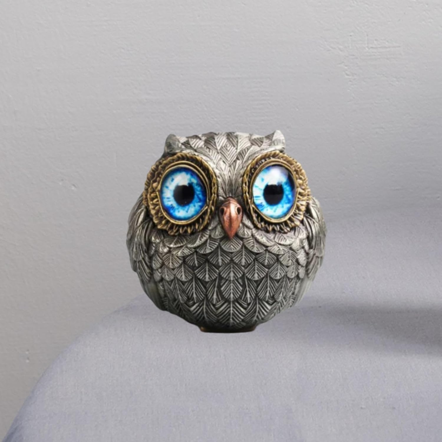 THE STYLE SUTRA Owl Figurine DIY Craft Decorative Ornament for Shelves Living Room Women Men Blue Eyes - Image 3
