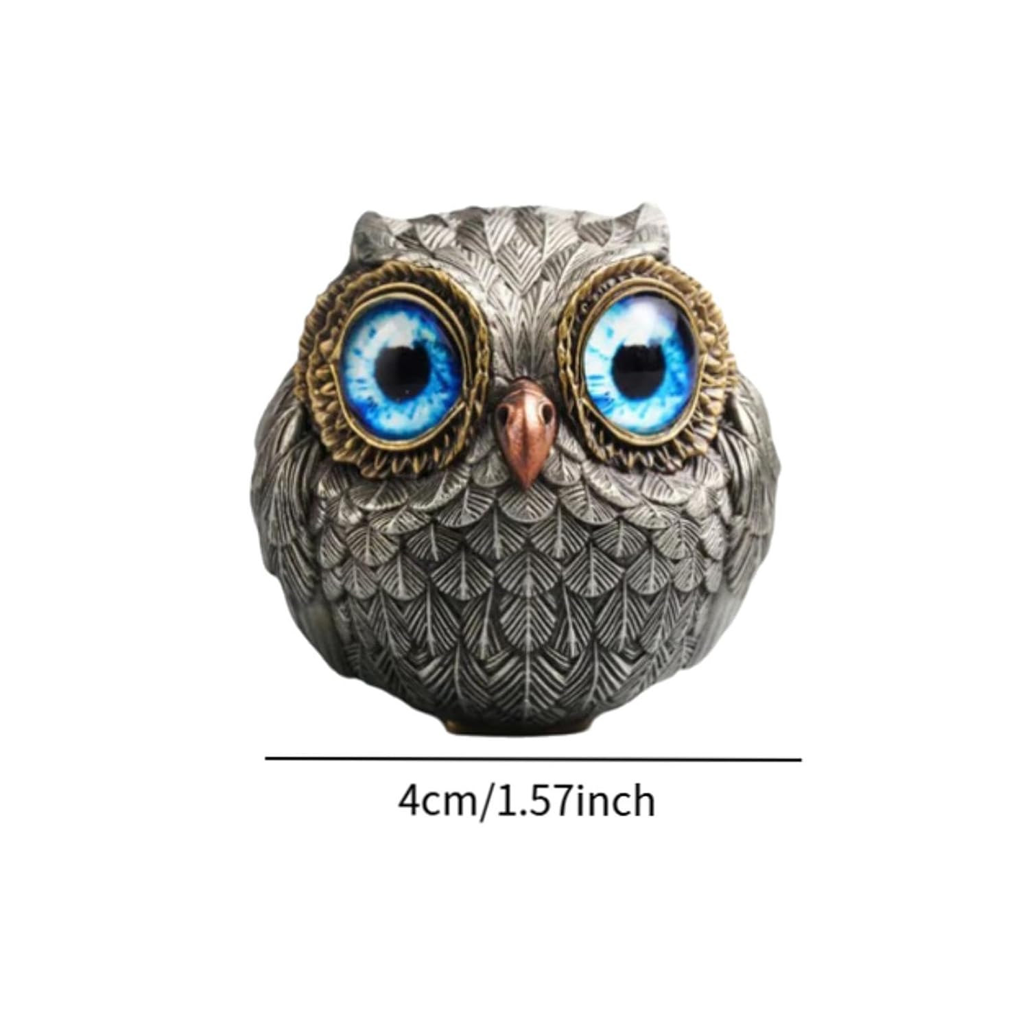 THE STYLE SUTRA Owl Figurine DIY Craft Decorative Ornament for Shelves Living Room Women Men Blue Eyes - Image 5