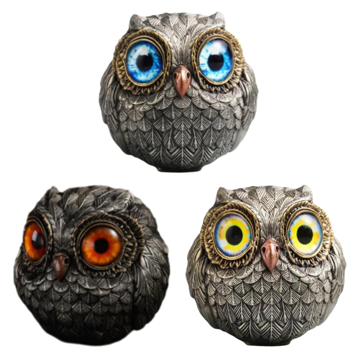 THE STYLE SUTRA Owl Figurine DIY Craft Decorative Ornament for Shelves Living Room Women Men Blue Eyes - Image 6
