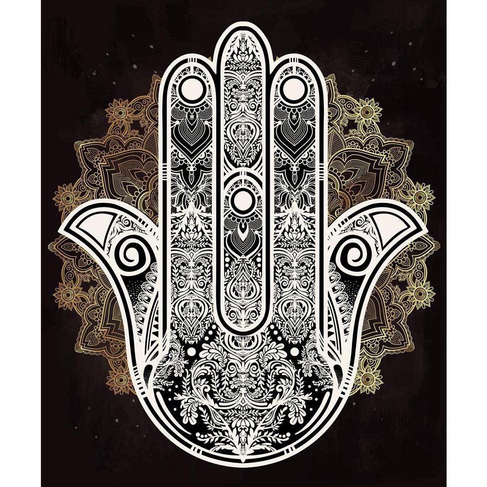 Pitaara Box Hamsa Hand Of Fatima Arabic Jewish Cultures D3 | Unframed Canvas Painting for Bedroom & Living Room | 28 x 33.6 inch (71 x 85 cms) - Image 2