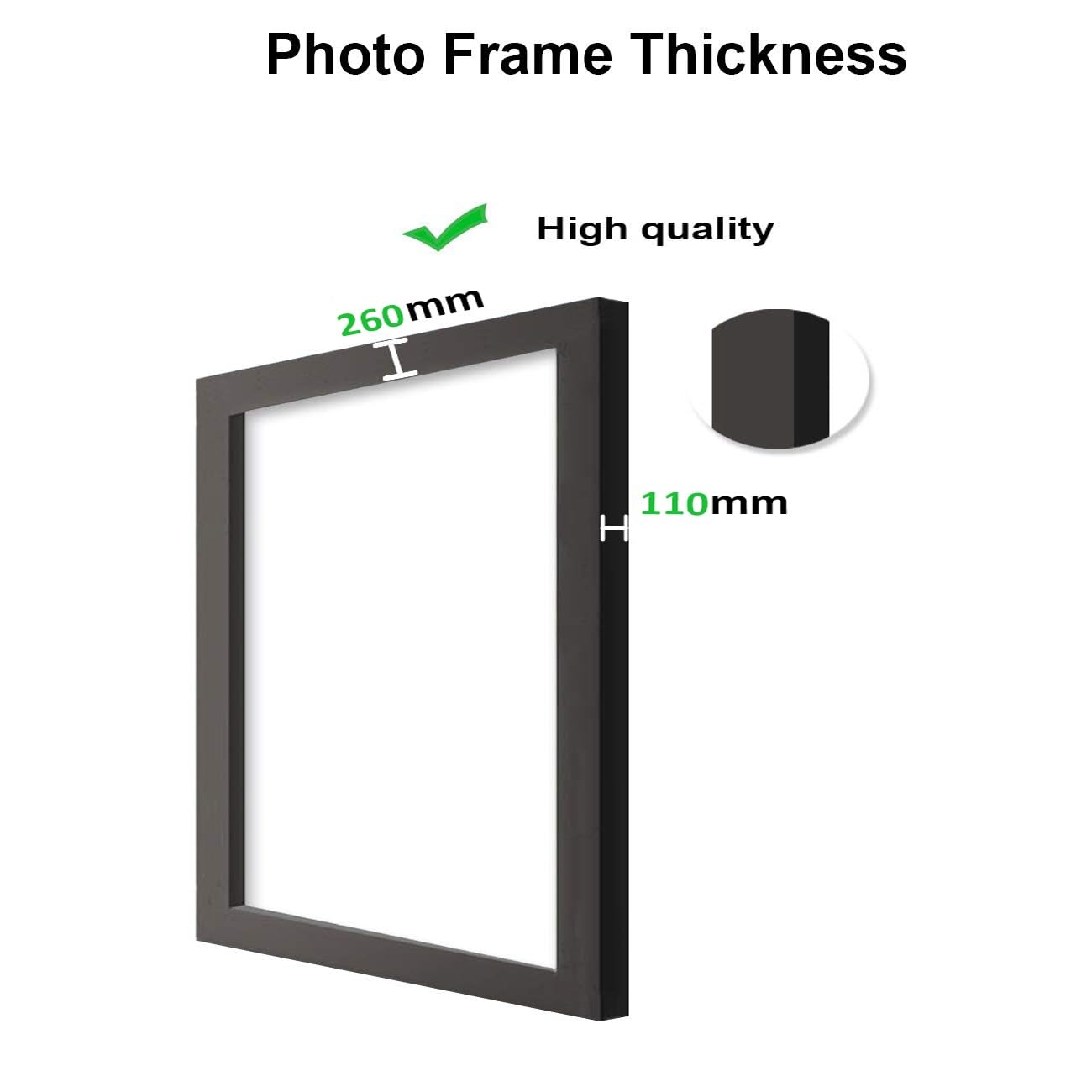 GADGETS WRAP Printed Photo Frame Matte Painting for Home Office Studio Living Room Decoration (17x11inch Black Framed) - Blue Eyes Blue Eyes - Image 3