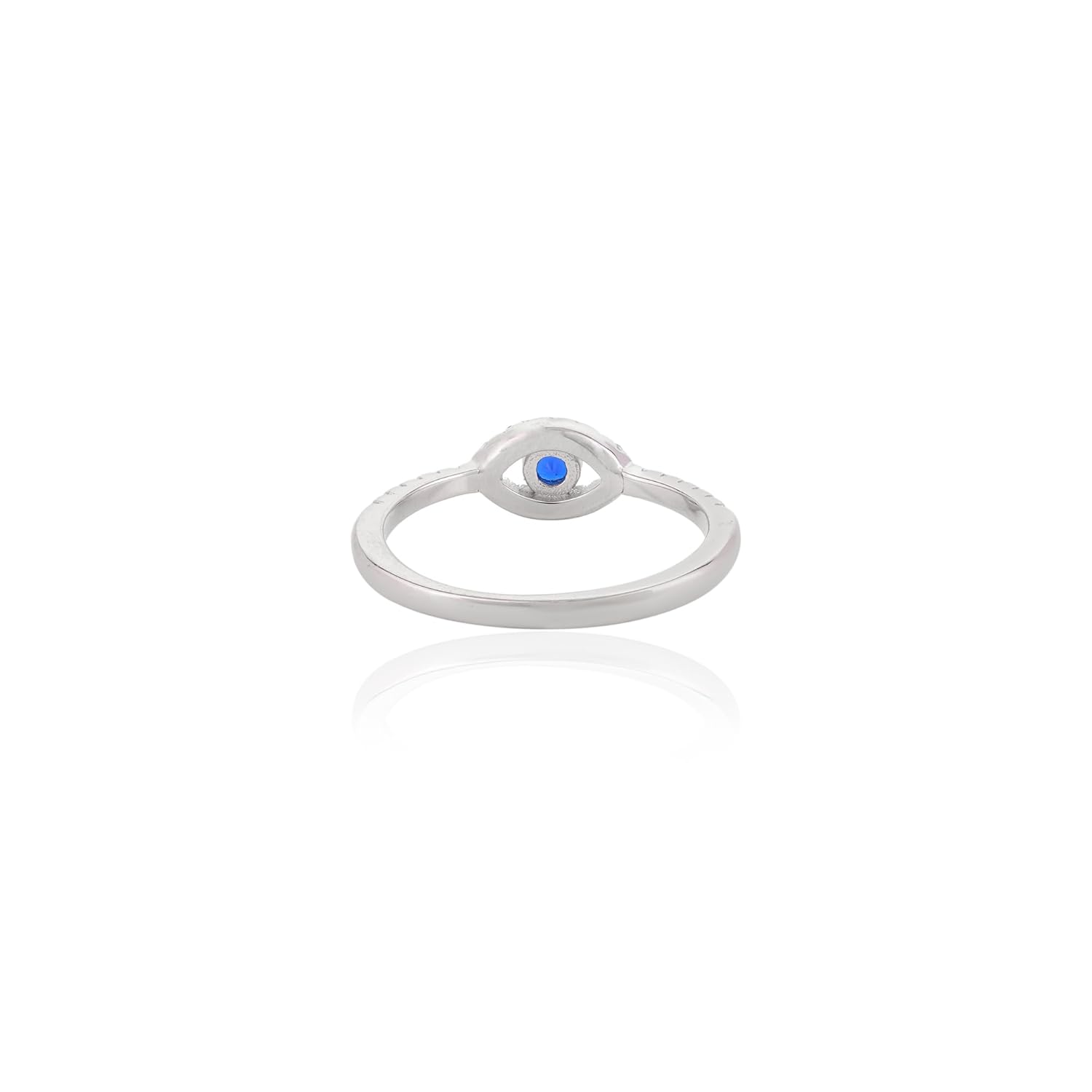 METALM Blue Evil Eye 925 Sterling Silver Ring- Protection Cubic Zirconia Promise Ring- Nazar Ring For Girlfriend- Graduation Mothers Day Gift - Image 6