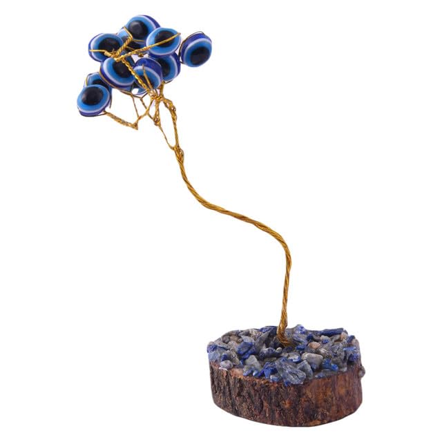 Prikrishna Semi Precious Stone Evil Eye Tree for Family Protuction,Positive Sleep, Decoration Items for Living Room, Drawing Room Side Table Decor(PRI_107) - Image 5