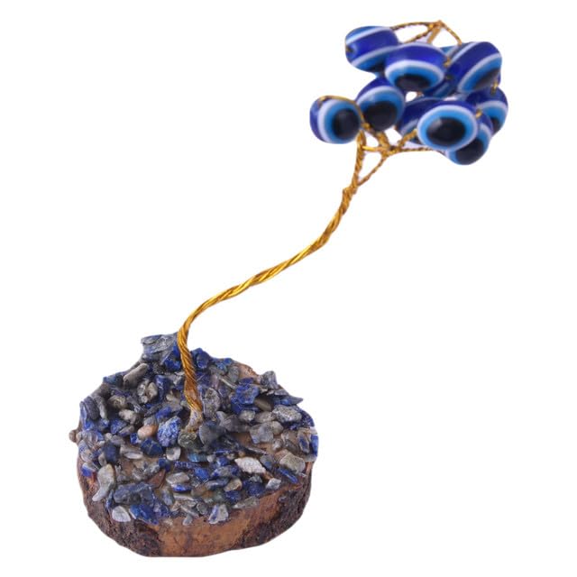 Prikrishna Semi Precious Stone Evil Eye Tree for Family Protuction,Positive Sleep, Decoration Items for Living Room, Drawing Room Side Table Decor(PRI_107) - Image 6