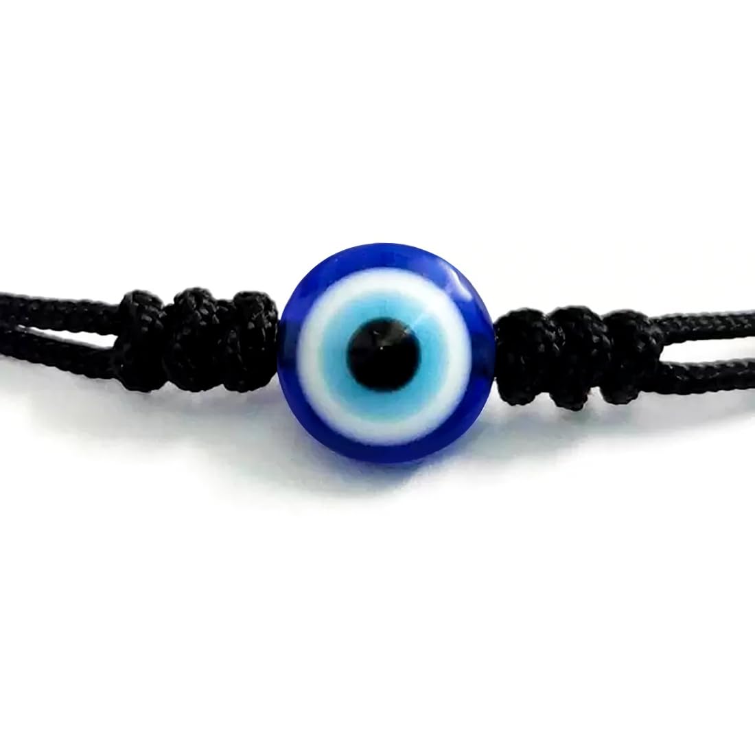 Gift Nest Evil Eye with Black Cord Handmade Bracelet for Unisex Adult Evil Eye Nazar Thread Adjustable Friendship Band For Women Men - Image 3