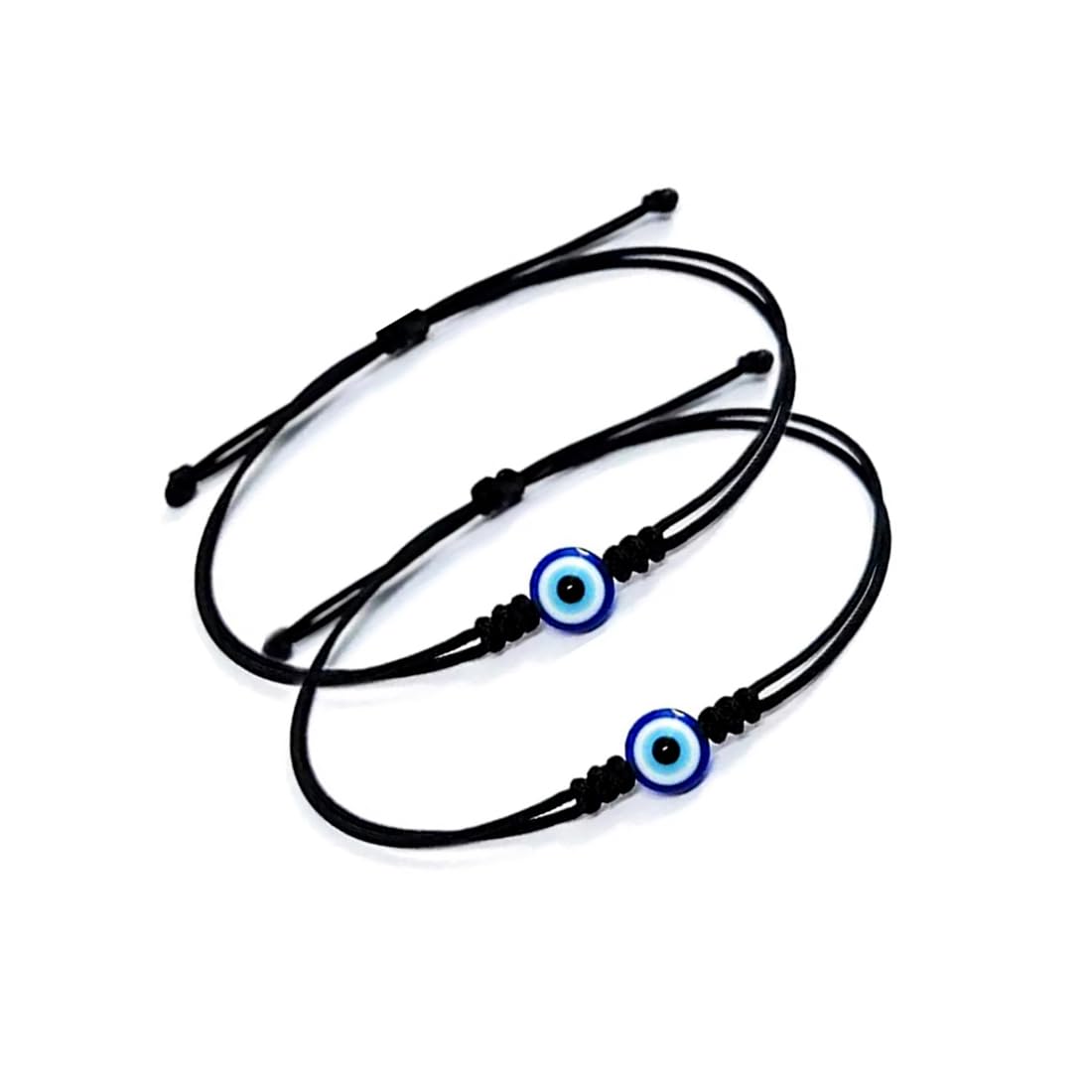 Gift Nest Evil Eye with Black Cord Handmade Bracelet for Unisex Adult Evil Eye Nazar Thread Adjustable Friendship Band For Women Men - Image 2