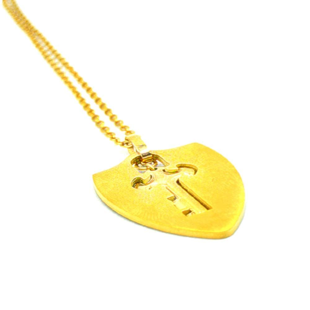 STYLE KRAFT Heart Lock and Key Gold Stainless Steel Couple Bracelet Pendant Necklace Set for Men and Women Gold Bracelet For Girls Couples Birthday Gift - Image 5