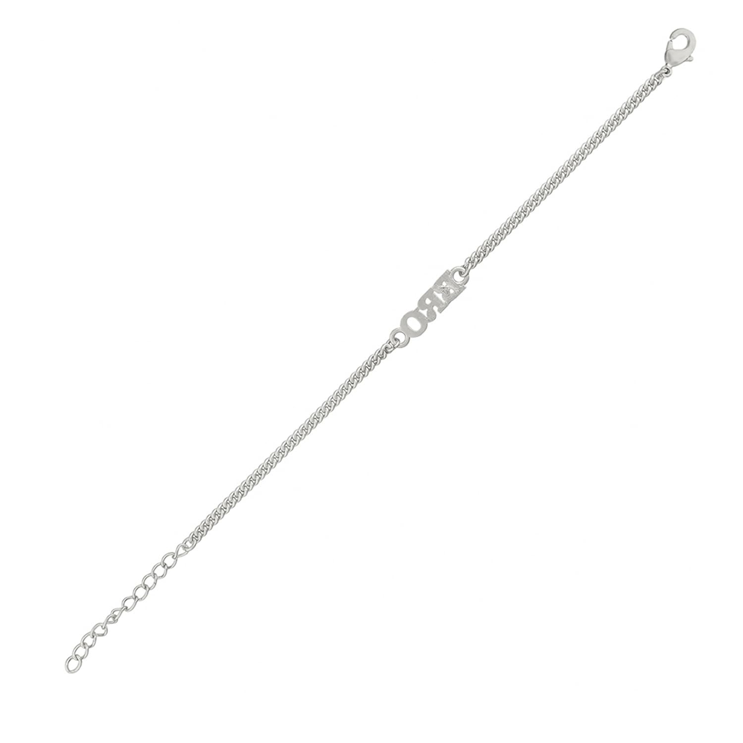 VOYLLA Silver Tone Fashionable Bro Bracelet Rakhi with Roli Chawal Pack -Rakhi For Brother - Image 5