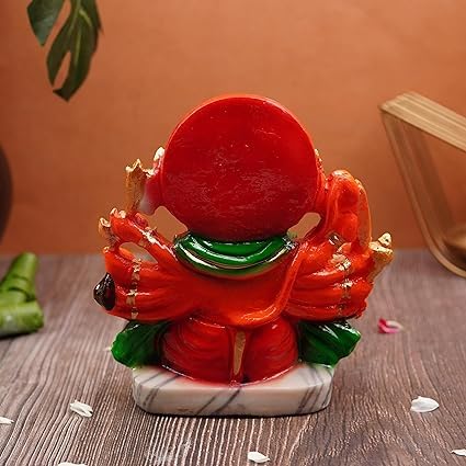 GIFT LIYA KYA Panchmukhi Hanuman Ji Murti | Statue for Home Decor, Gifting, Protection from Evil Eye 15.2 (Orange) - Image 5