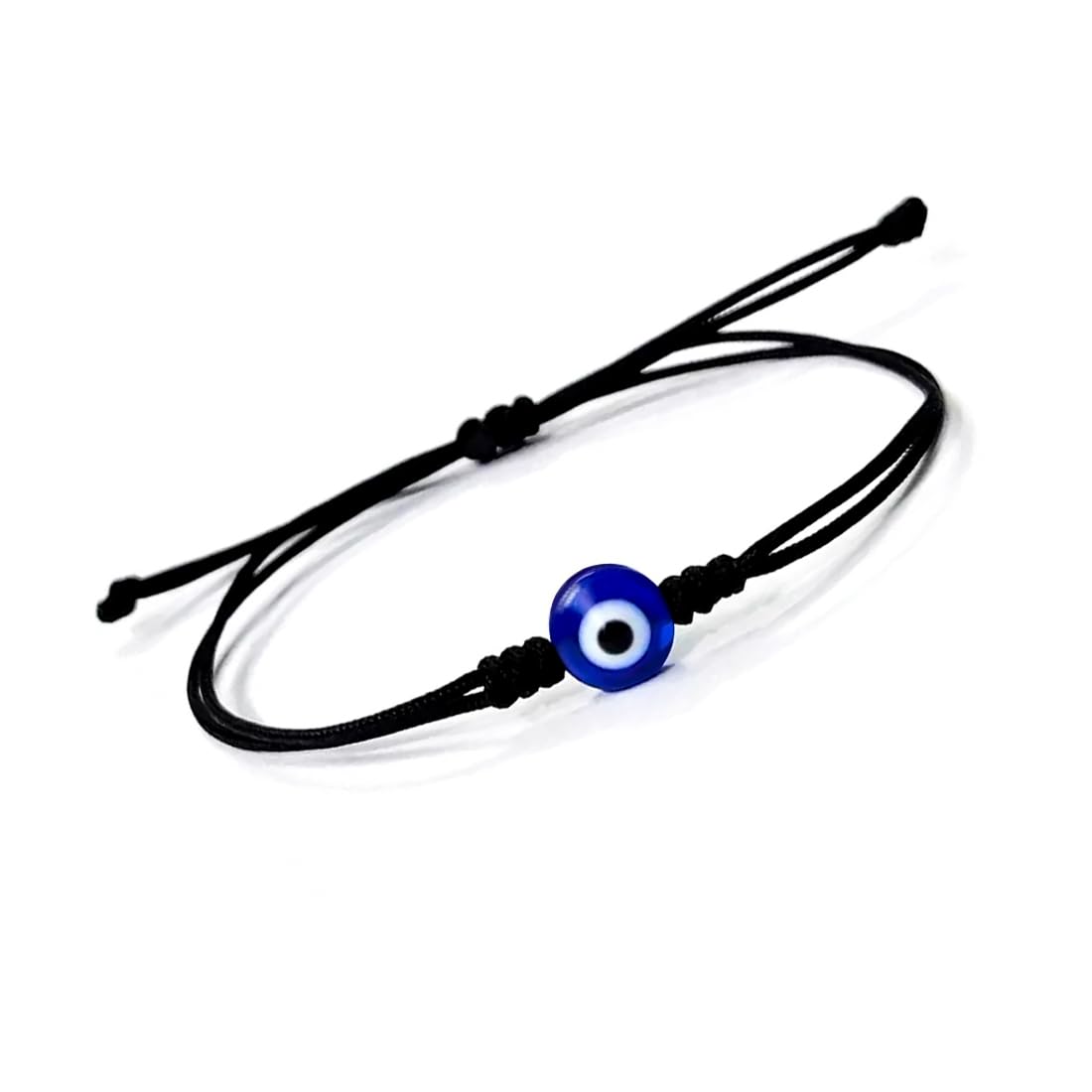 Gift Nest Evil Eye with Black Cord Handmade Bracelet for Unisex Adult Evil Eye Nazar Thread Adjustable Friendship Band For Women Men - Image 4