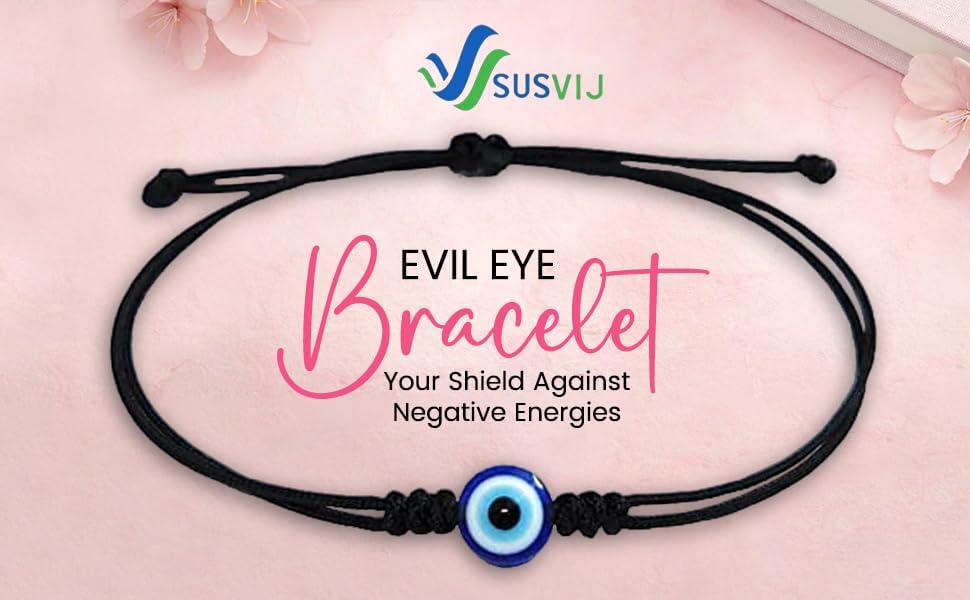SUSVIJ Handmade Evileye Dhagas Bracelet Adjustable for Women, Men, Girls, Boys Nazar Bracelets 4 Piece Adjustable Black Thread Bracelets Protection - Image 4