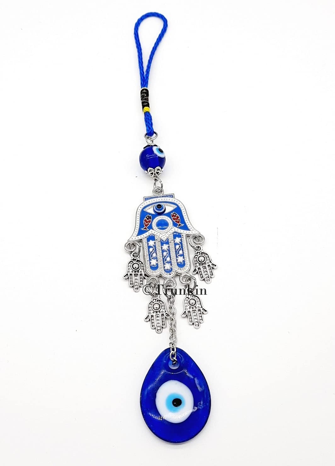 Trunkin Small Hamsa Hand with 4 Mini Hamsa Hands & Evil Eye Totem Wall 25CM Hanging Car Hanging - Image 2