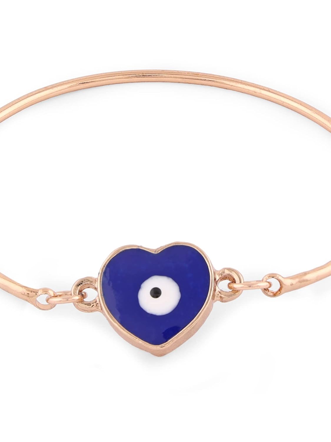 ZAVERI PEARLS Set of 3 Blue & White Enamel Contemporary Evil Eye Stack Bracelets For Women-ZPFK14634 - Image 10