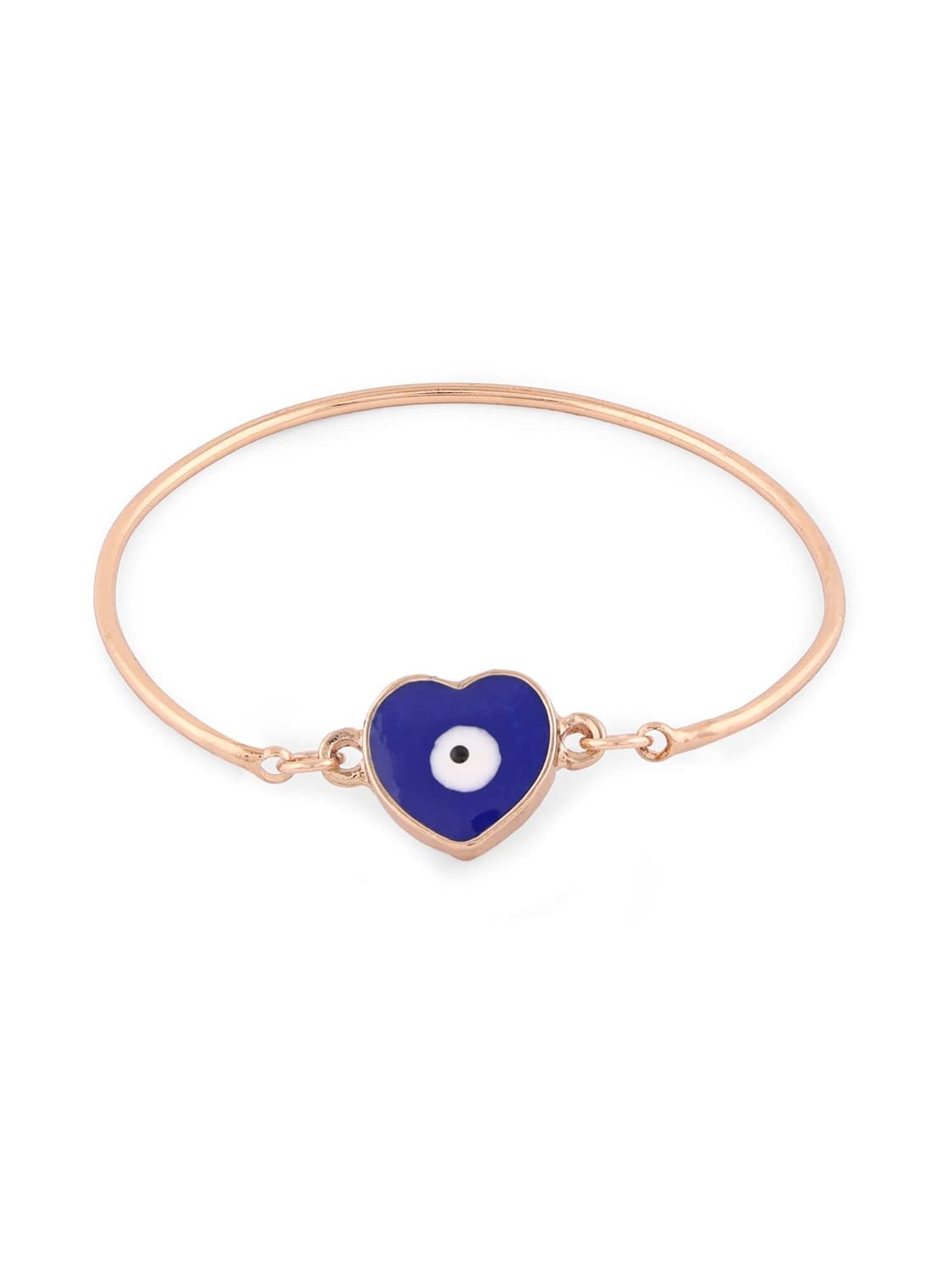 ZAVERI PEARLS Set of 3 Blue & White Enamel Contemporary Evil Eye Stack Bracelets For Women-ZPFK14634 - Image 5