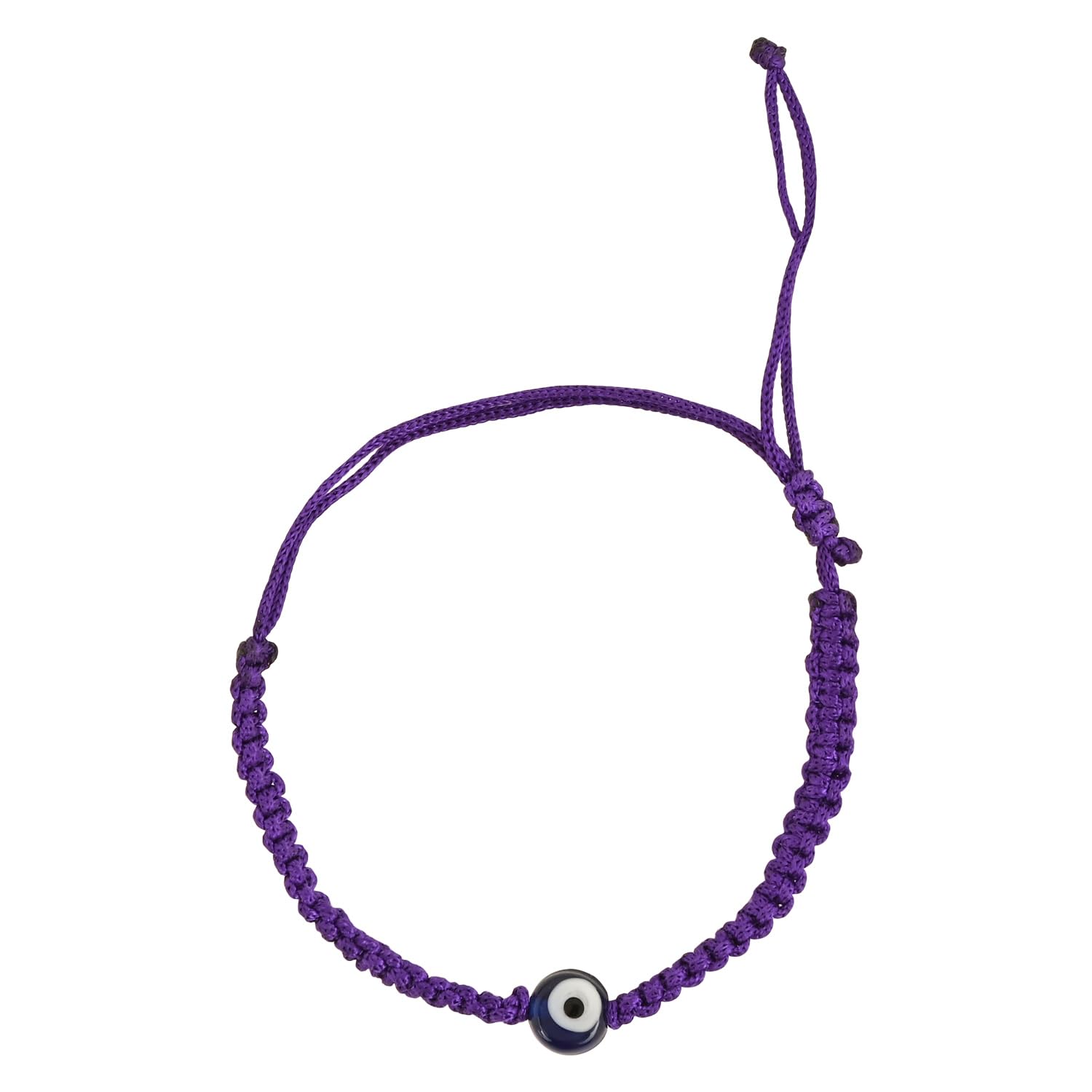 I Jewels Adjustable Black Thread Stylish Handmade Nazar Evil Eye Bracelet Rakhi For Brother/Men/Bro With Rakshabandhan Card (R139B-Pu-3) - Image 5