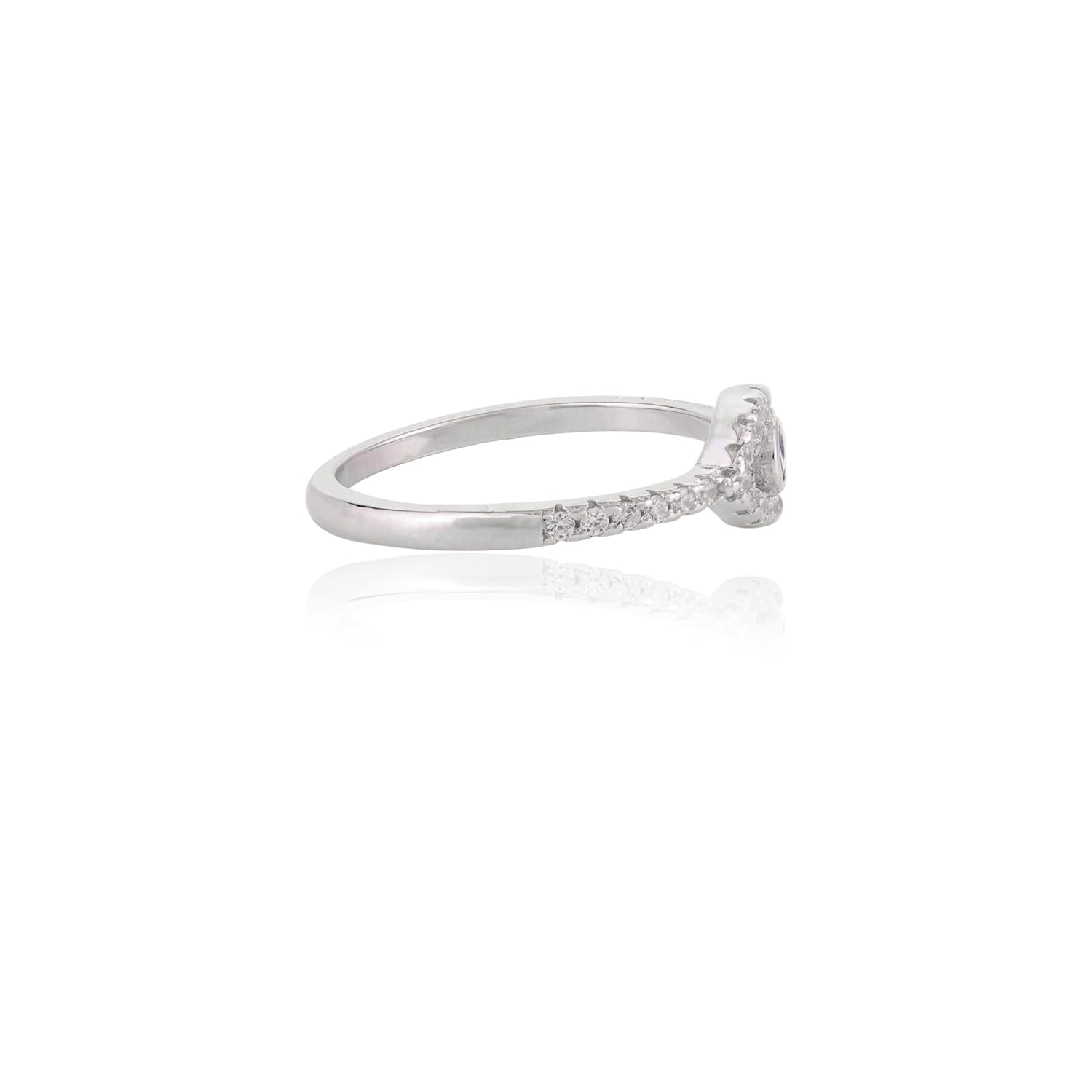 METALM Blue Evil Eye 925 Sterling Silver Ring- Protection Cubic Zirconia Promise Ring- Nazar Ring For Girlfriend- Graduation Mothers Day Gift - Image 8