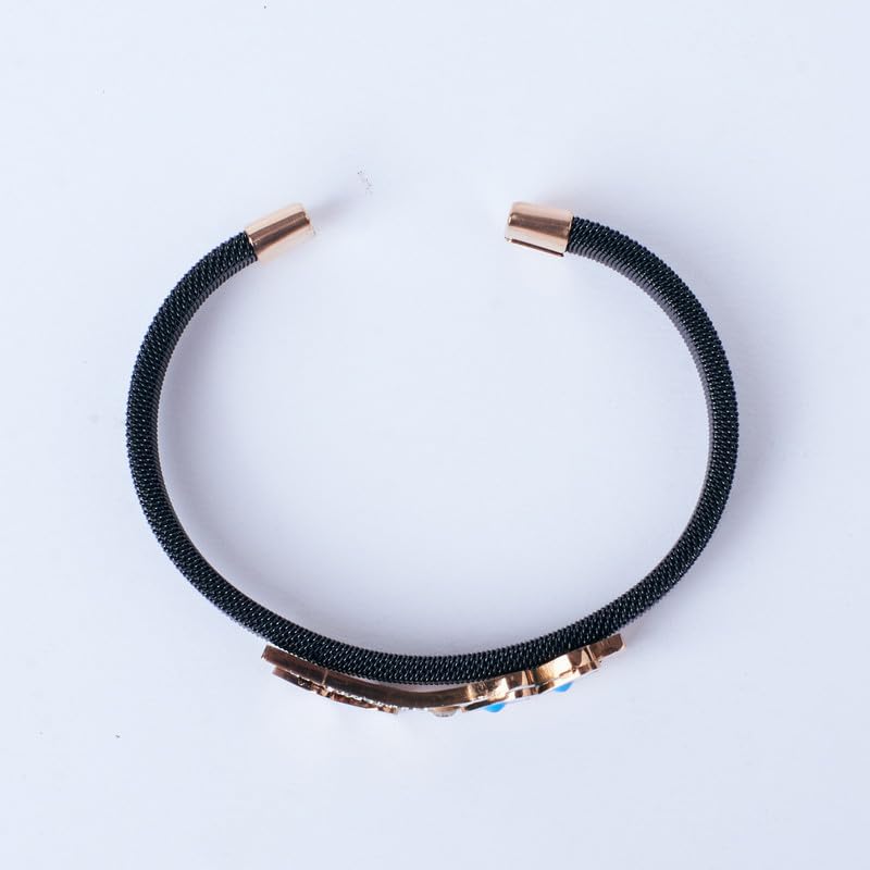 SALTY Anti Tarnish Joyous Jangles Heart Evil Eye Bracelet for Women | Fancy Jewellery Gifts | Hand Band | Latest Fashion Accessories for Girls | Minimal Jewelry Design | Ideal for Gifting - Image 5