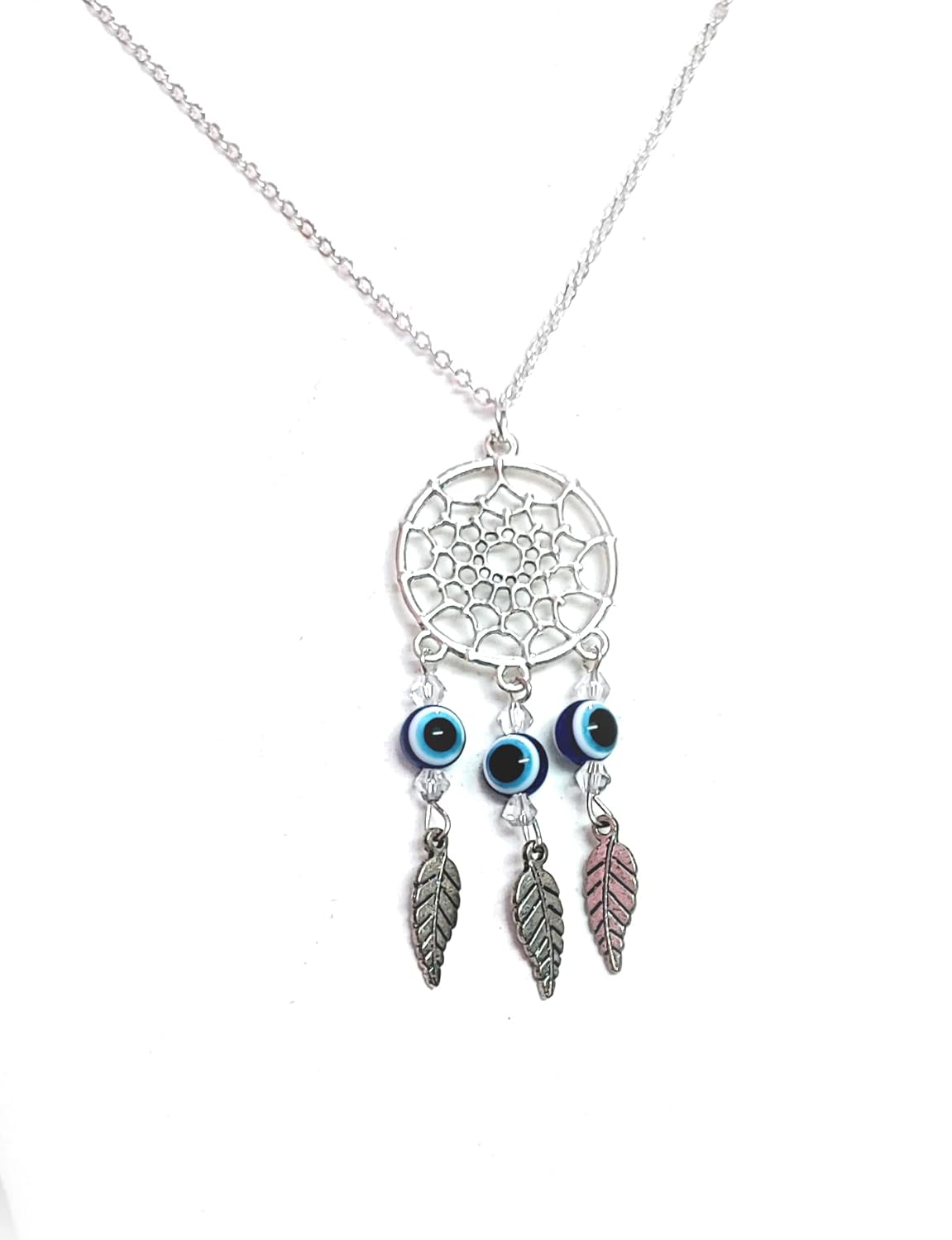 ASTROGHAR Dream Catcher With Evil Eye Lucky Charm Multi Crystal Pendant For Men And Women - Image 2