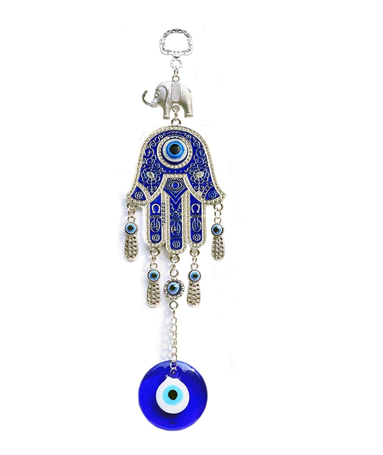 BLUE BEADS Home & Decor Evil Eye Hanging Hamsa 9. Inches Pendant Decoration, Lucky Hamsa Hanging Ornament Amulet for Car, Home and Office for Protection and Blessing - Image 2