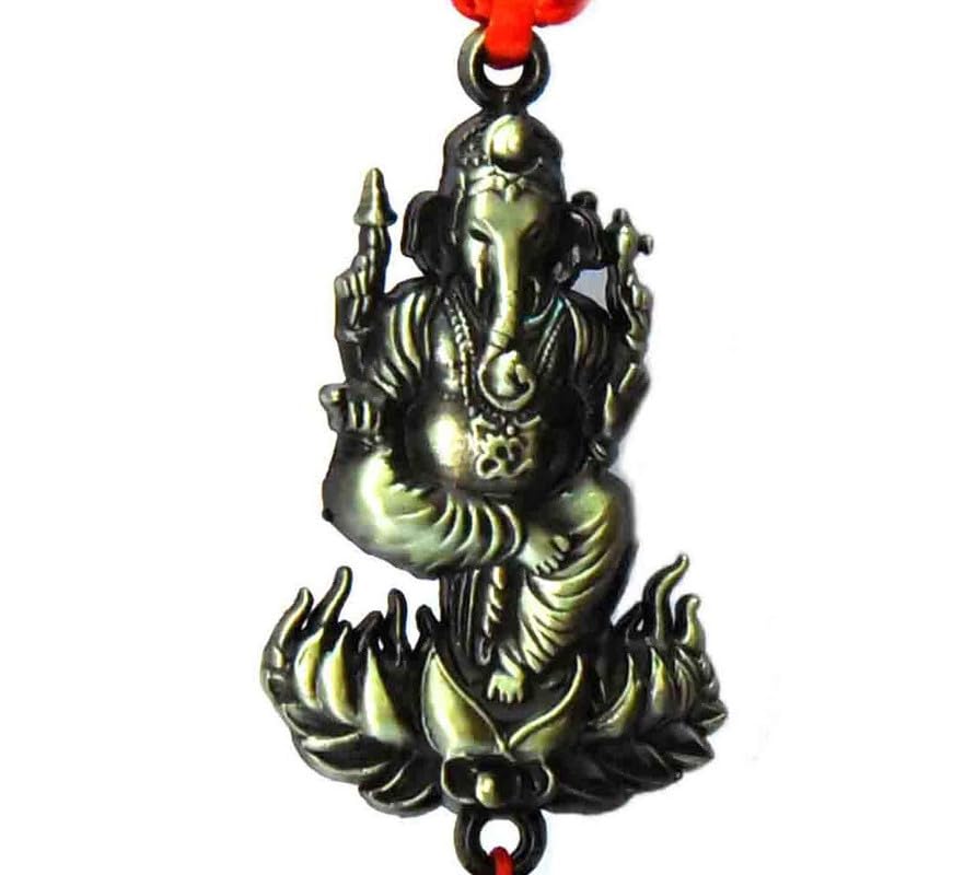 MammaYo Evil Eye Hanging for Home Entrance Lotus Ganesh Evil Eye Feng Shui Pendant Ornament Amulet for Wall Door Car Dashboard Hanging Turkish Nazar Battu Good Luck and Prosperity - Image 3