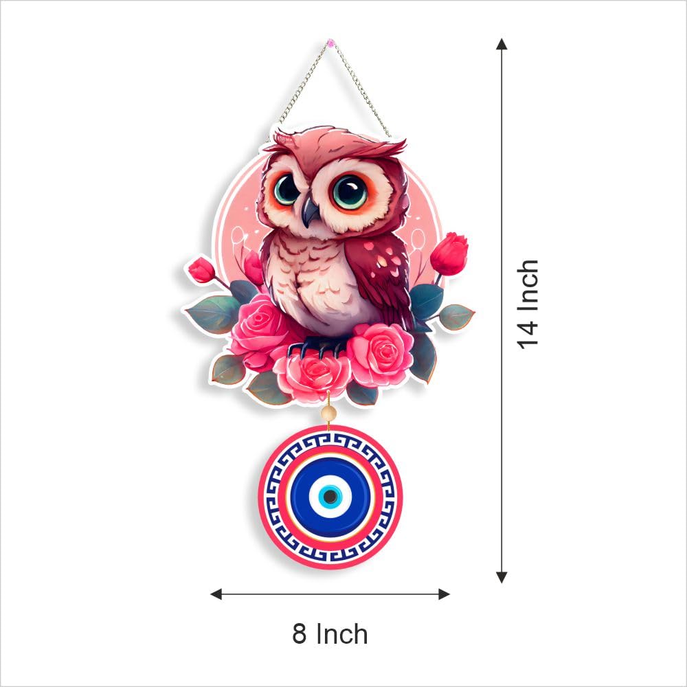 Nupur Studios®“Mystic Owl Evil Eye” Wall Hanging/Gifts/Religious Wall Hanger/for Living Room/Modern Decor Items/Home decor/Living Room/Door Hanging/Wall Hanging/Decor/Offices/Decoration - Image 4