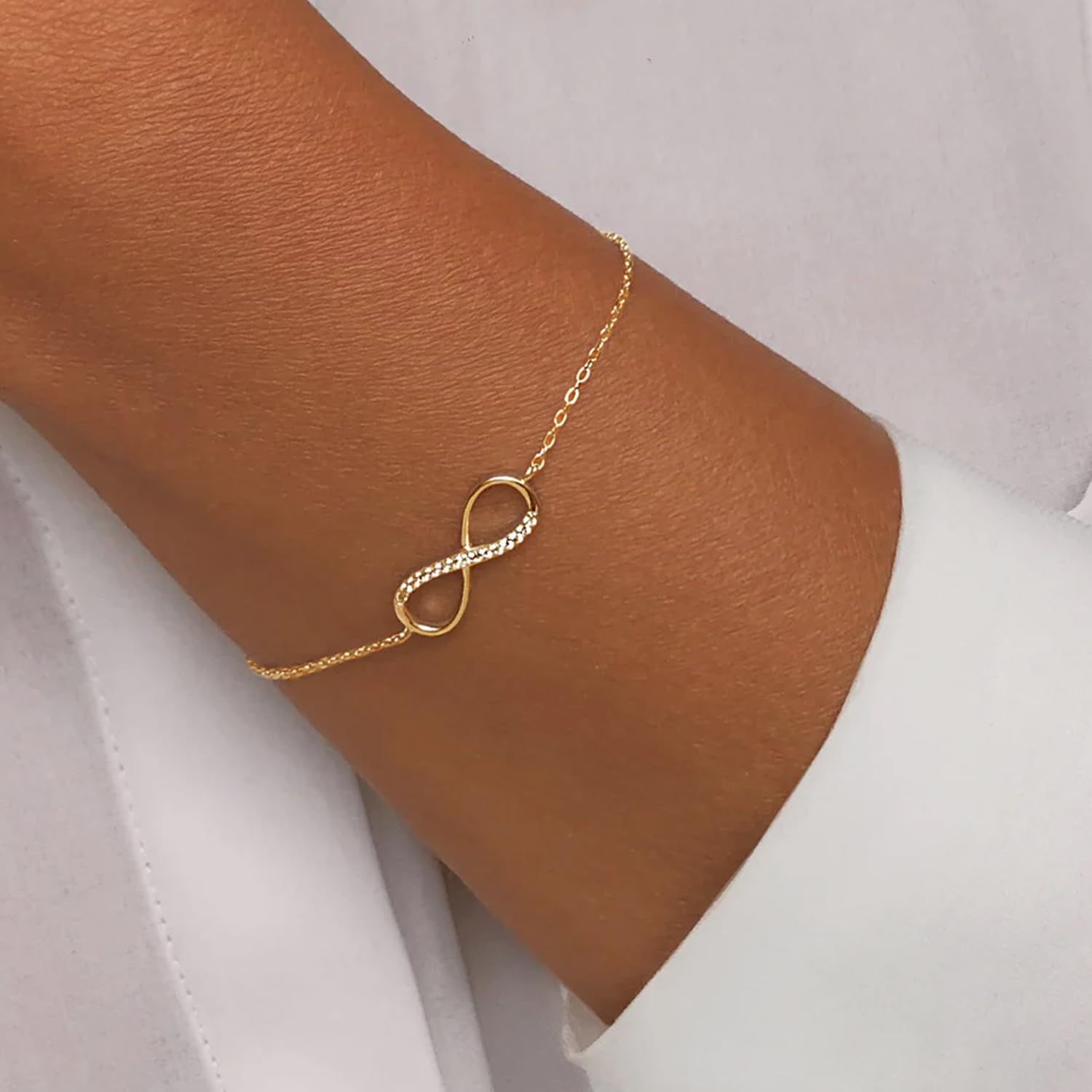 VAMA FASHIONS Traditional Adjustable Stylish Infinity Charm Chain Bracelet for Women & Girls - Image 6