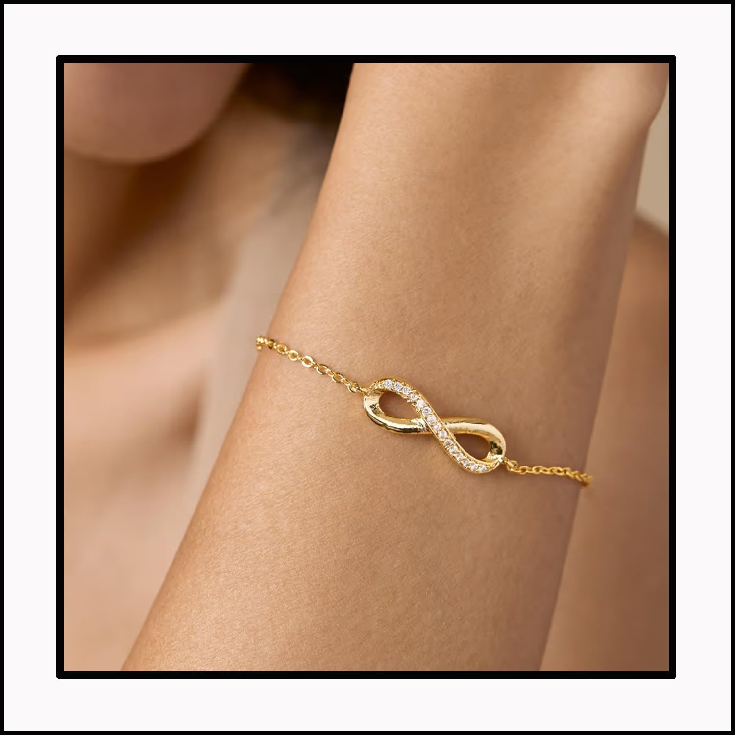 VAMA FASHIONS Traditional Adjustable Stylish Infinity Charm Chain Bracelet for Women & Girls - Image 7