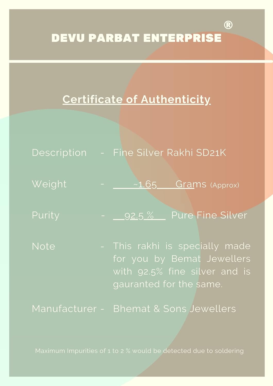 DEVU PARBAT Pure Silver Rakhi for Brother | Handmade Adjustable Rakshabandhan Bracelet with Roli Chawal & Greeting Card | Rakhi Gift for Men - Image 8
