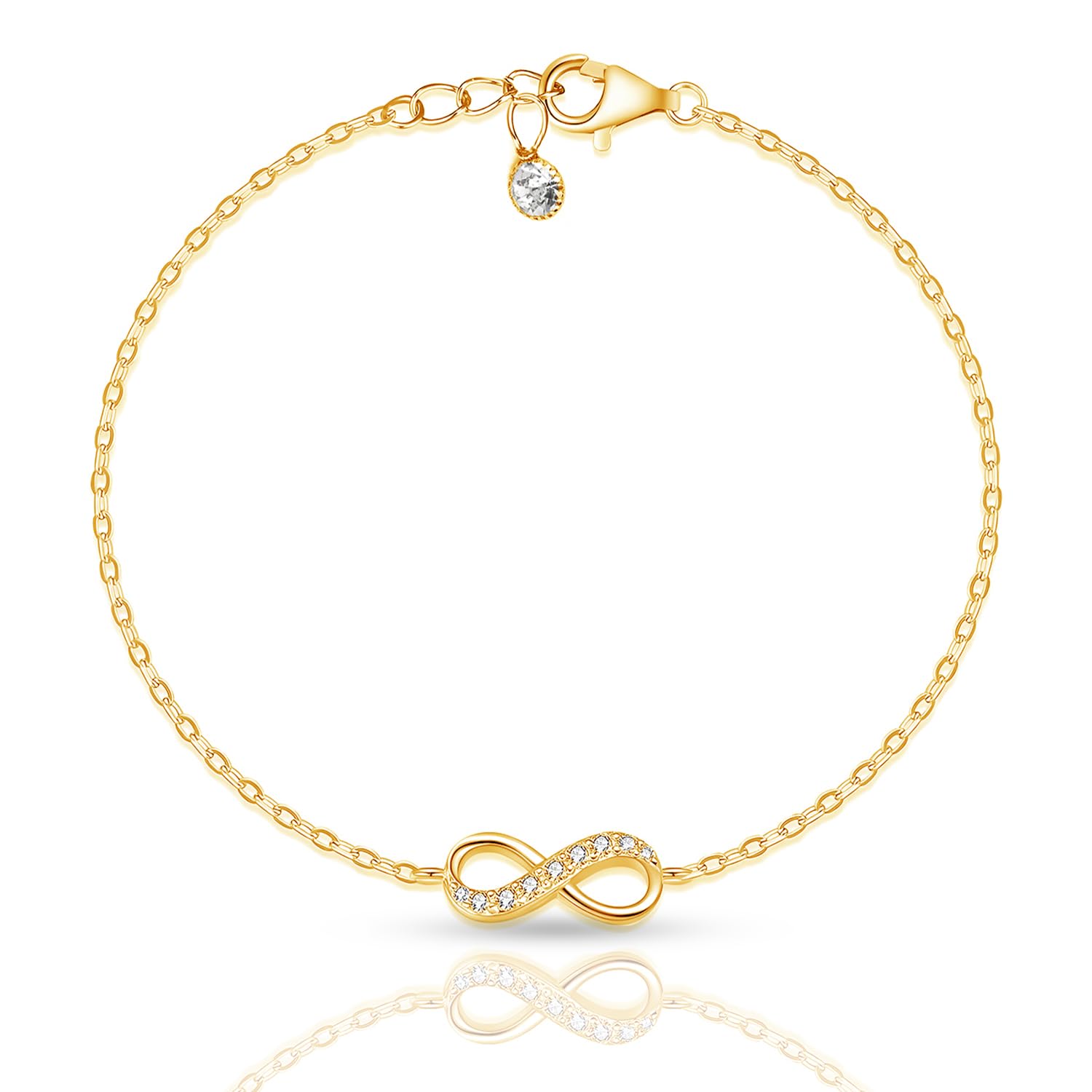 VAMA FASHIONS Traditional Adjustable Stylish Infinity Charm Chain Bracelet for Women & Girls - Image 2